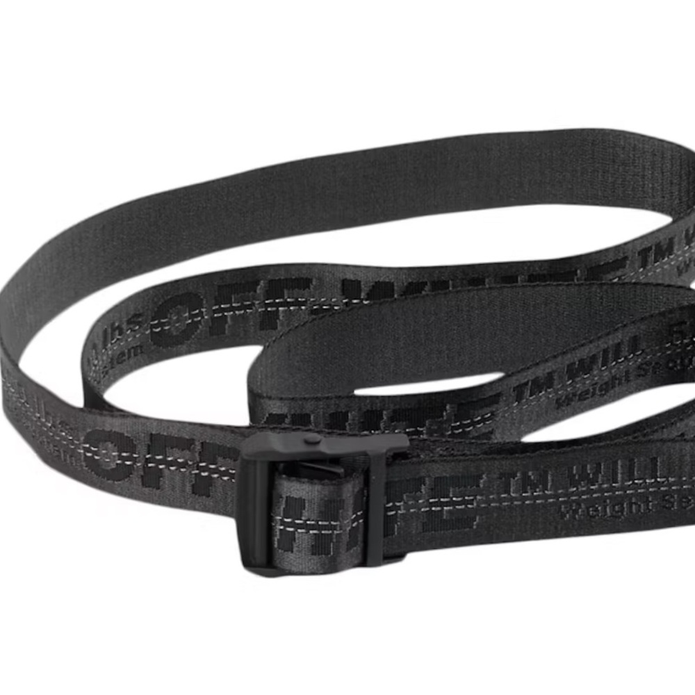 OFF-WHITE - NWT SS19 Black on Black Industrial Belt. New in Bag with Hangtags